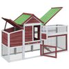 vidaXL Chicken Coop Mocha 186.5x58.5x113 cm Solid Wood Pine