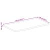 vidaXL Table Top 120x60x3.8 cm Live Edge Solid Wood Rough Mango