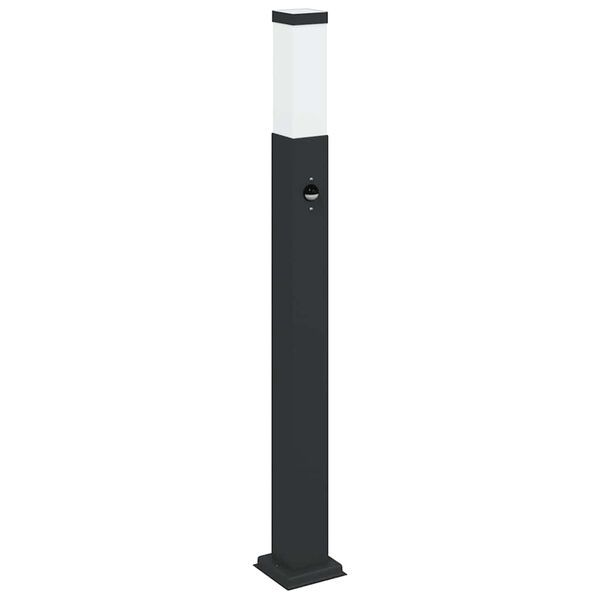 vidaXL Bollard Lights with Sensor 3 pcs 80 cm Black IP44