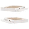 vidaXL Bed Frame without Mattress White 150x200 cm King Size Solid Wood Pine