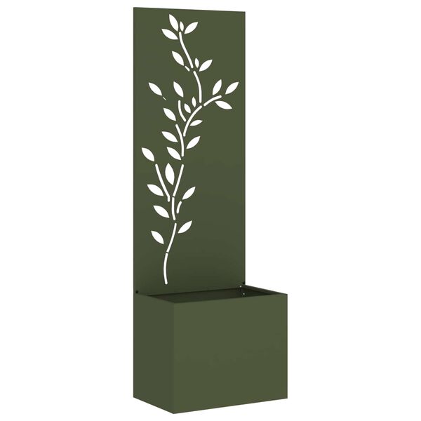 vidaXL Garden Privacy Screen Olive green 50 x 150 cm Cold-rolled steel