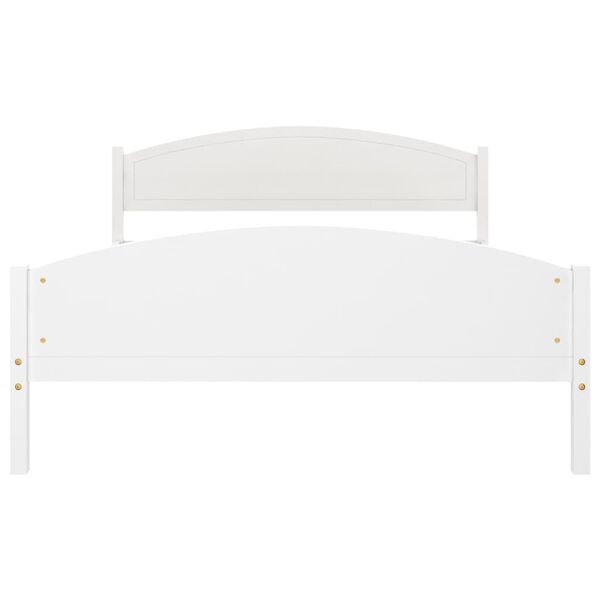 vidaXL Bed Frame without Mattress White Solid Pine Wood 160x200cm