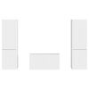 vidaXL TV Cabinet Set 5 pcs High Gloss White Engineered Wood