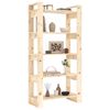 vidaXL Book Cabinet/Room Divider 41x35x125 cm Solid Wood Pine