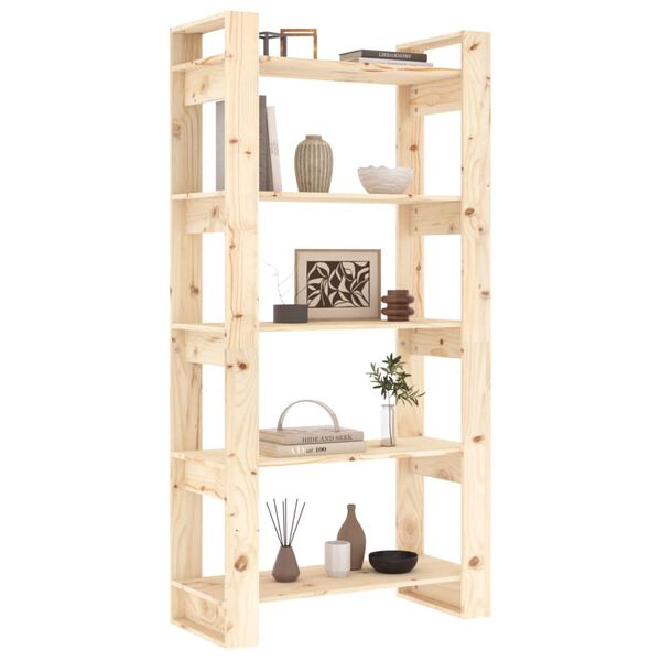 vidaXL Book Cabinet/Room Divider 41x35x125 cm Solid Wood Pine