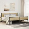 vidaXL Metal Bed Frame without Mattress Sonoma Oak 200x200 cm