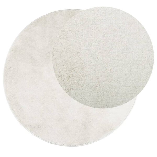 vidaXL Rug OVIEDO Short Pile Cream &Oslash; 160 cm