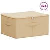 vidaXL Storage Box 24 pcs Cream 43 x 34 x 23 cm Non-woven fabric