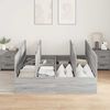 vidaXL Storage Bed Frame Grey Sonoma 140 x 200 cm Engineered Wood