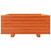 vidaXL Garden Planter Wax Brown 60x60x26.5 cm Solid Wood Pine