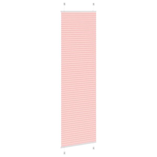 vidaXL Pleated Blind Pink 65x200 cm Fabric Width 64.4 cm Polyester