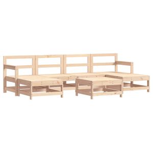 vidaXL 7 Piece Garden Lounge Set Solid Wood Pine
