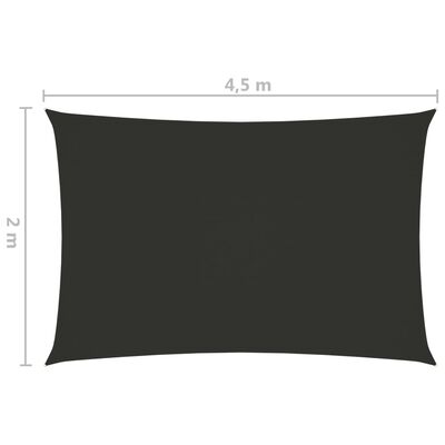 vidaXL Sunshade Sail Oxford Fabric Rectangular 2x4.5 m Anthracite