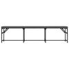 vidaXL Dining Bench Dark Grey 186x32x45 cm Steel and Fabric