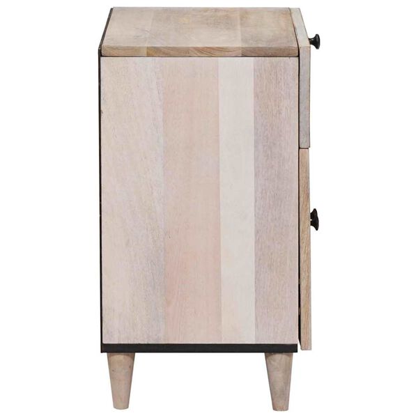 vidaXL Bedside Cabinet Beige 50 x 33 x 60 cm Solid Acacia wood