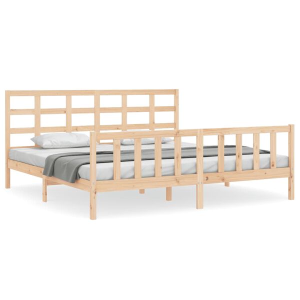vidaXL Bed Frame without Mattress 200x200 cm Solid Wood Pine