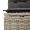 vidaXL 7 Piece Garden Sofa Set with Cushions Light Grey Poly Rattan
