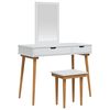 vidaXL Dressing Table Set FAUSKE 3 pcs White 100 x 50 x 143 cm