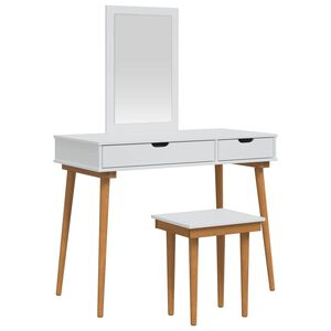 vidaXL Dressing Table Set FAUSKE 3 pcs White 100 x 50 x 143 cm