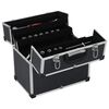 vidaXL Tool Case 38x22.5x34 cm Black Aluminum