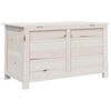 vidaXL Outdoor Cushion Box White 100x50x56 cm Solid Wood Fir