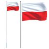 vidaXL Poland Flag and Pole 6.08 m Aluminium