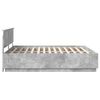 vidaXL Bed Frame Concrete Grey 200 x 200 cm Engineered Wood
