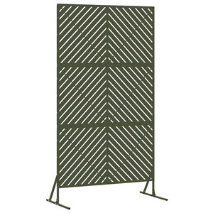 vidaXL Privacy Screen 100 x 50 x 180 cm Steel Olive Green