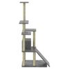 vidaXL Cat Tree with Sisal Scratching Posts Light Grey 155 cm