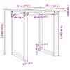 vidaXL Dining Table O-Frame 70x70x75 cm Solid Wood Pine and Steel