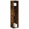 vidaXL Bathroom Cabinet with Roll Holder Smoked Oak 20.5x20x90 cm