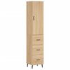 vidaXL Highboard Sonoma Oak 34.5x34x180 cm Engineered Wood