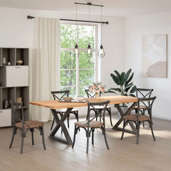 vidaXL Dining Table Legs 2 pcs White 90x(72-73.3) cm Steel