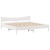 vidaXL Bed Frame with Headboard White 200x200 cm Solid Wood Pine