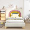 vidaXL Children's Bed Frame with Headboard Cream 90 x 200 cm Velvet