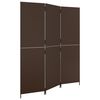 vidaXL Room Divider 3 Panels Brown Poly Rattan