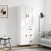 vidaXL Highboard White 69,5x34x180 cm Engineered Wood