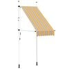 vidaXL Manual Retractable Awning 100 cm Yellow and Blue Stripes