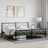 vidaXL Metal Bed Frame without Mattress with Footboard Black 193x203cm