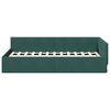vidaXL Corner Bed Frame Dark Green 100 cm x 200 cm Velvet