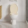 vidaXL Soft-Close Toilet Seat Beige Oval