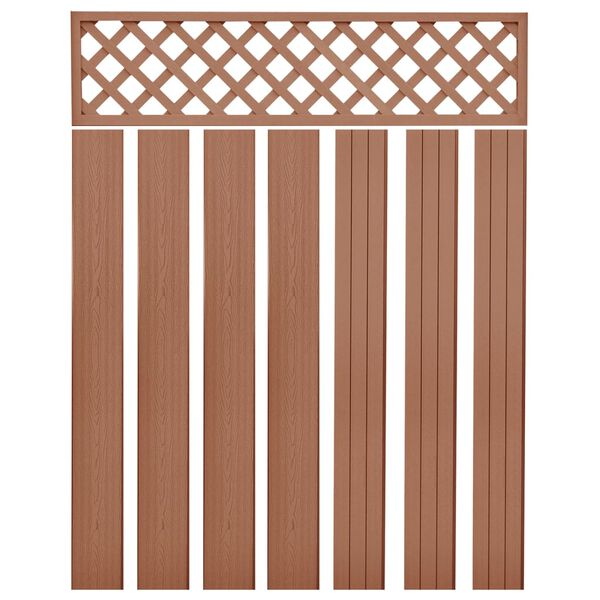 vidaXL Replacement Fence Boards WPC 7 pcs 170 cm Brown