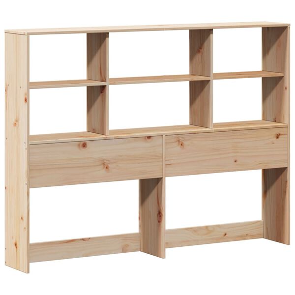 vidaXL Headboard with Storage 120 cm Solid Wood Pine