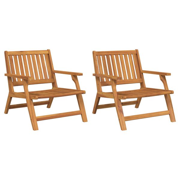 vidaXL Outdoor Dining Set 2 pcs Brown Solid Acacia Wood