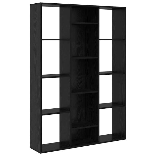 vidaXL Room Divider Black oak 100 x 24 x 140 cm Engineered wood