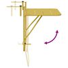 vidaXL Hanging Balcony Table Gold 60 x 39 x 65 cm Steel