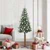 vidaXL Slim Christmas Tree Green 180 cm PVC and Solid Pine wood