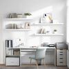 vidaXL Floating Wall Shelves 4 pcs High Gloss White 120x23.5x3.8 cm MDF