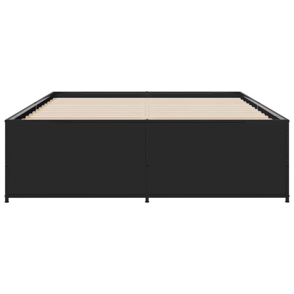 vidaXL Bed Frame without Mattress Black 135x190 cm Double
