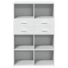 vidaXL Highboard White 80x42.5x124 cm Engineered Wood